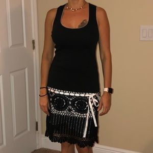 Beautiful dress with crocheted bottom